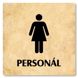 WC ženy personál, 148x148mm, pergamen, Nevada